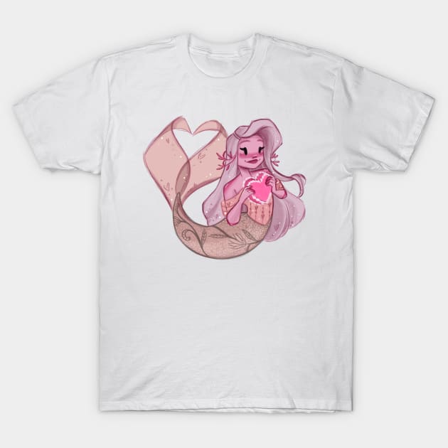 Chocolate Hearts Mermaid T-Shirt by Maxineart